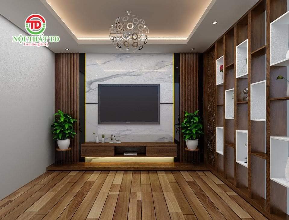  VÁCH KỆ TIVI ĐẸP CHUẨN PHONG THUỶ PHÒNG KHÁCH TẠI HẢI PHÒNG