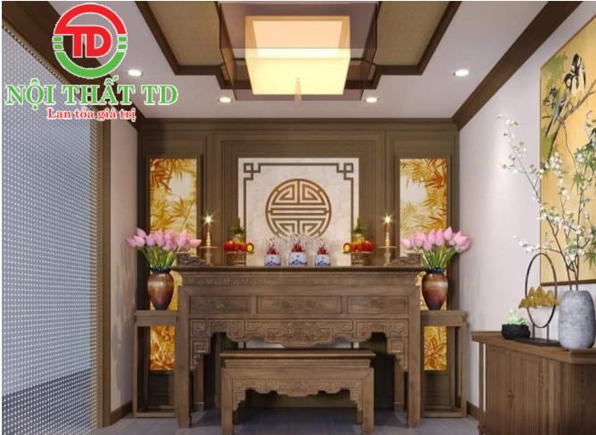 20 mẫu thiết kế trọn gói phòng thờ đẹp chuẩn phong thuỷ người Việt