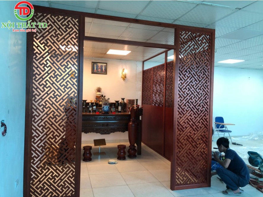 Giải pháp tạo không gian thờ riêng biệt đẹp chuẩn phong thuỷ từ vách cnc 