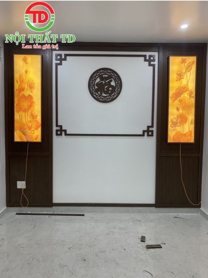 Thế kế thi công phòng thờ đẹp cho khách hàng 152 Chợ Hàng - Hải Phòng