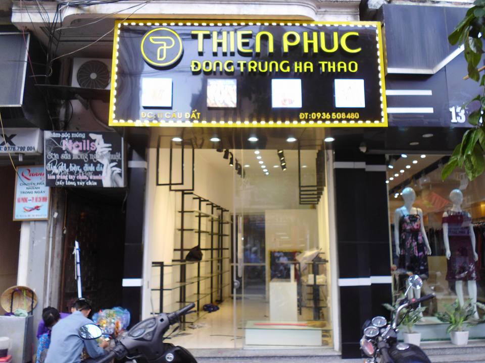 Làm biển quảng cáo showroom Đông trùng hạ thảo tại 13 Cầu Đất - Hải Phòng