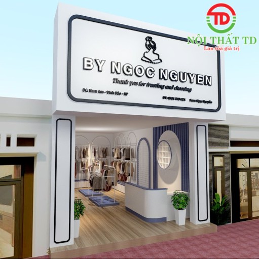 Thiết kế thi công shop thời trang nữ khách hàng Vĩnh Bảo - Hải Phòng