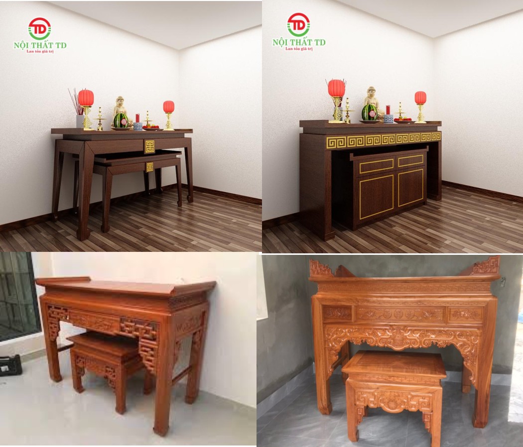 TỦ THỜ, BAN THỜ ĐẸP CHUẨN PHONG THUỶ MANG TÀI LỘC BÌNH AN CHO GIA CHỦ
