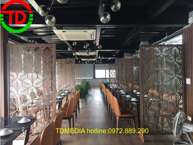 HOÀN THIỆN THI CÔNG VÁCH NGĂN CNC NHÀ HÀNG TẠI VĂN CAO - HẢI PHÒNG