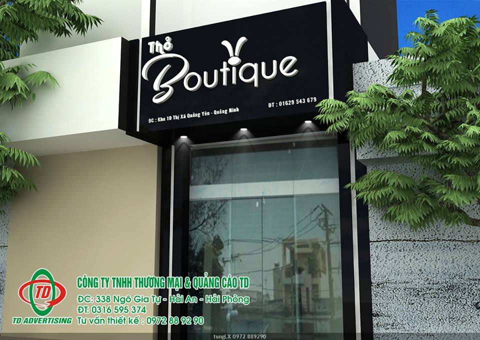 THIẾT KẾ THI CÔNG BIỂN HIỆU SHOP THỜI TRANG NỮ TẠI HẠ LONG - QUẢNG NINH