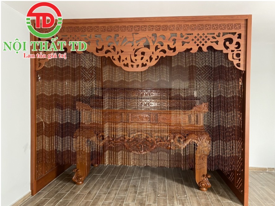 Làm vách thờ đẹp tại Cát Bà - Hải Phòng nhà cô Hương