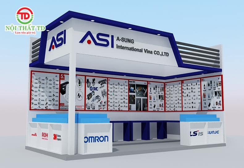thiết kế thi công showroom trưng bày sản phẩm điện máy A-sung Hải Phòng