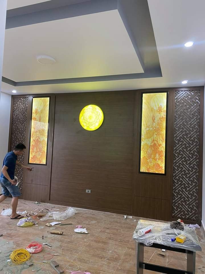 Vách tranh phong thuỷ phòng khách đẹp tại Hải Phòng