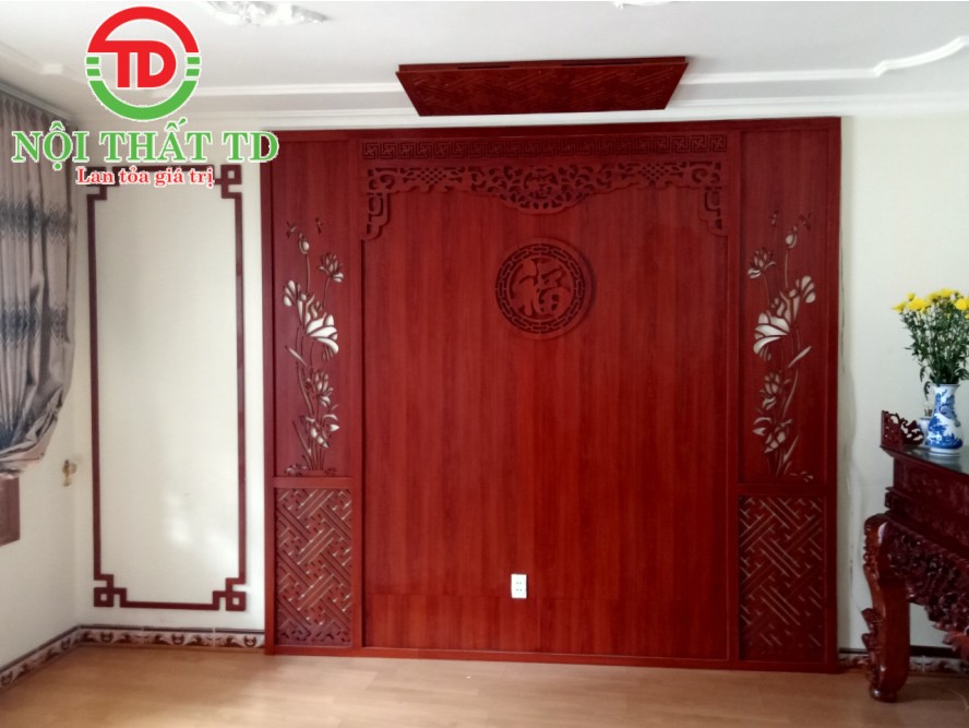 Làm vách phòng thờ đẹp ấn tượng tại Hải Phòng