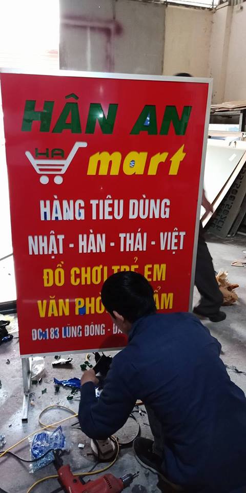 Làm biển led âm bản mica đẹp tại Hải Phòng