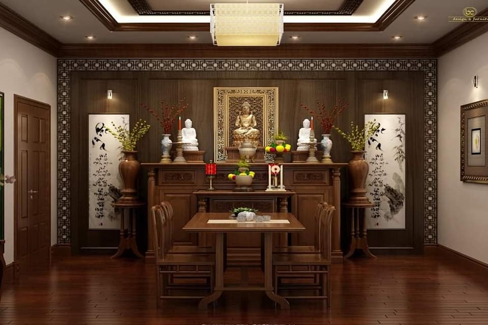 30 mẫu phòng thờ đẹp cho nhà con trưởng, trưởng dòng họ đẹp tại Hải Phòng