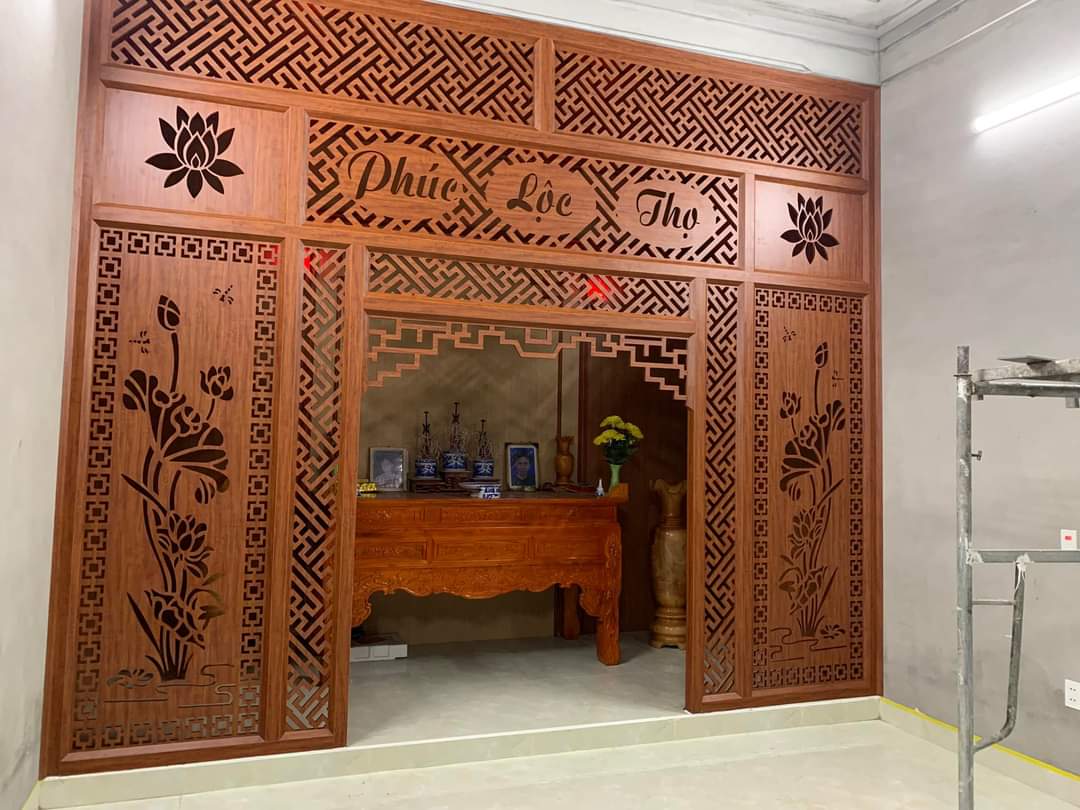 LÀM VÁCH VÕNG THỜ ĐẸP CHUẨN PHONG THUỶ TẠI HẢI PHÒNG