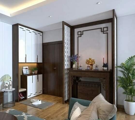 Vách phòng thờ nhà chung cư đẹp và những điều lưu ý khi làm vách thờ