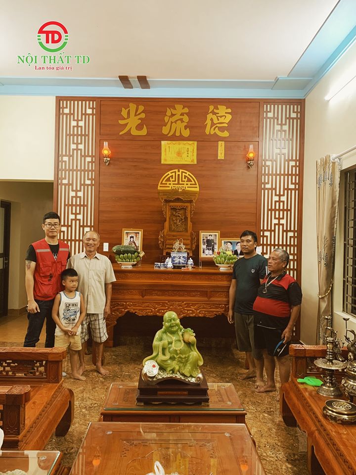 THIẾT KẾ THI CÔNG PHÒNG THỜ NHÀ CHỊ PHƯƠNG TIÊN LÃNG - HẢI PHÒNG