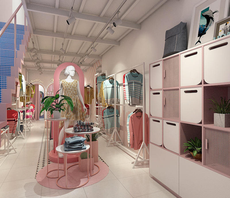 THIẾT KẾ THI CÔNG SHOP THỜI TRANG NỮ ĐẸP ẤN TƯỢNG TẠI HẢI PHÒNG