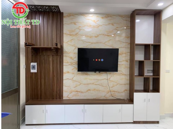 ĐẶT LÀM VÁCH KỆ TIVI ĐẸP RẺ CHO NHÀ CHUNG CƯ TẠI HẢI PHÒNG