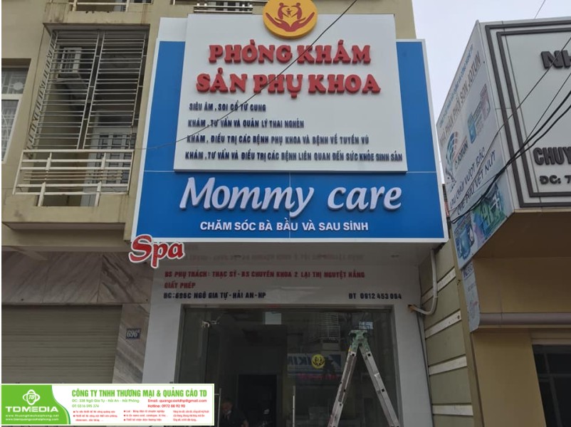 Thiết kế thi công biển quảng cáo và nội thất phòng khám đa khoa 696 Ngô Gia Tự  Hải Phòng
