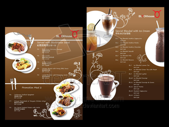 Mẫu menu quán cafe