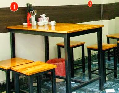 Làm bàn ghế quán ăn chất liệu gỗ thông Hải Phòng