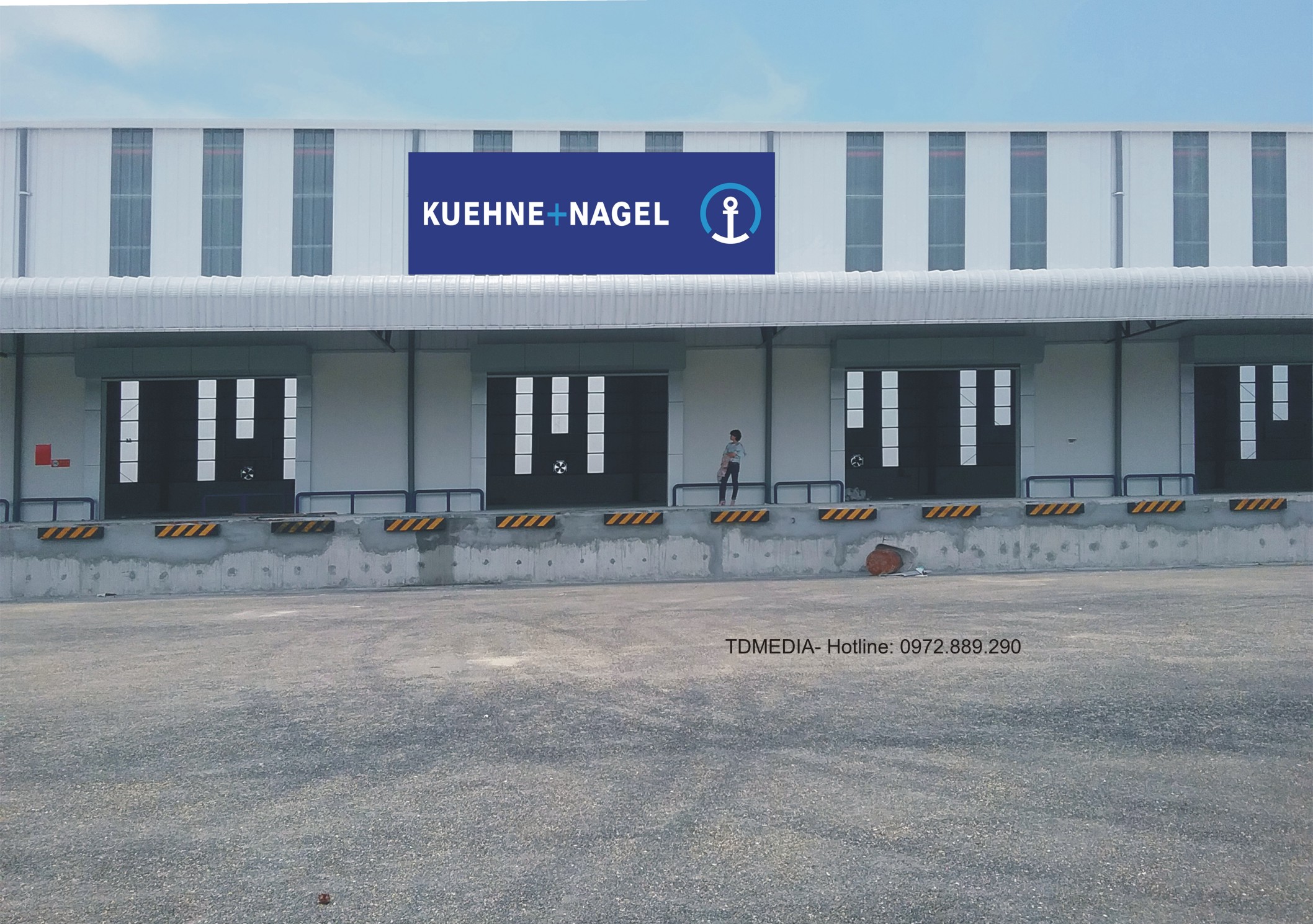Thi công biển alu chữ nổi  cty Kuehne - KCN Hải Thành - Hải Phòng