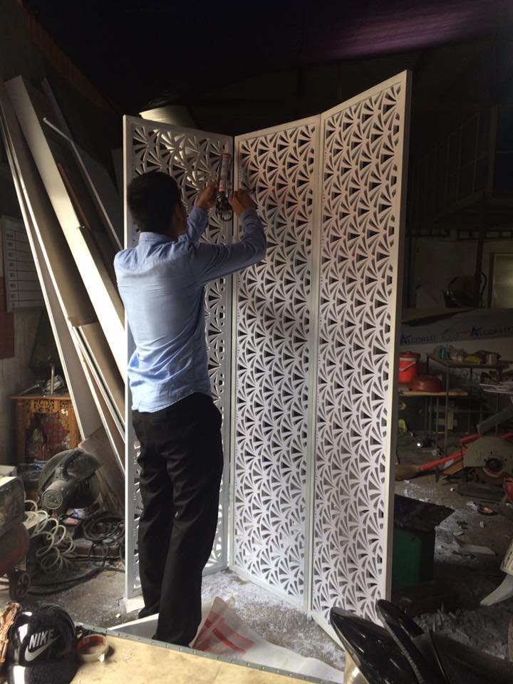 Thi công vách trang trí di động, tấm bình phong đẹp Hải Phòng