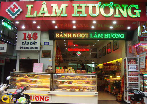 Thi công biển chữ nổi đèn led tiệm bánh ngọt Hải Phòng