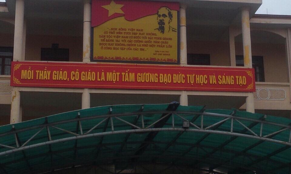 Thi công biển chữ nổi trường tiểu học Quang Trung - Đà Nẵng - Hải Phòng