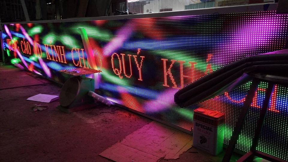 Thi công biển led ma trận full color in door tại Hải Phòng