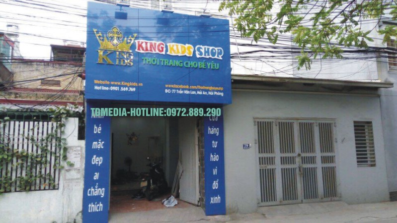 Thiết kế, thi công hoàn thiện shop thời trang trẻ em cao cấp tại Hải Phòng