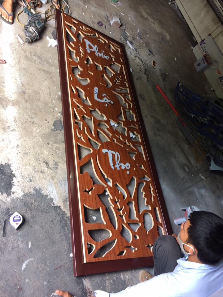 thiết kế, thi công lắp đặt vách CNC hoa văn tại 97 Ngô Gia Tự - Hải Phòng