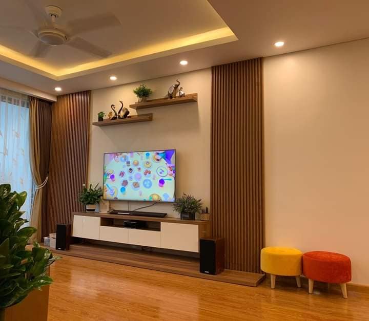 Thi công Lam ốp,ốp tường phòng khách đẹp tại Hải Phòng