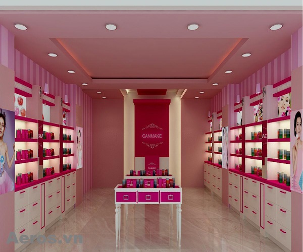 THIẾT KẾ THI CÔNG SHOP MỸ PHẨM NỔI BẬT VÀ ẤN TƯỢNG TẠI HẢI PHÒNG