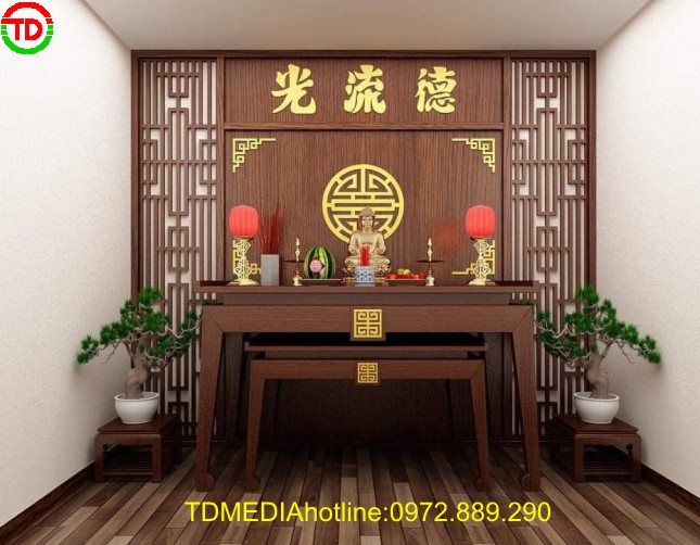 10 mẫu phòng thờ ( vách và ban thờ) bền đẹp rẻ tại Hải Phòng