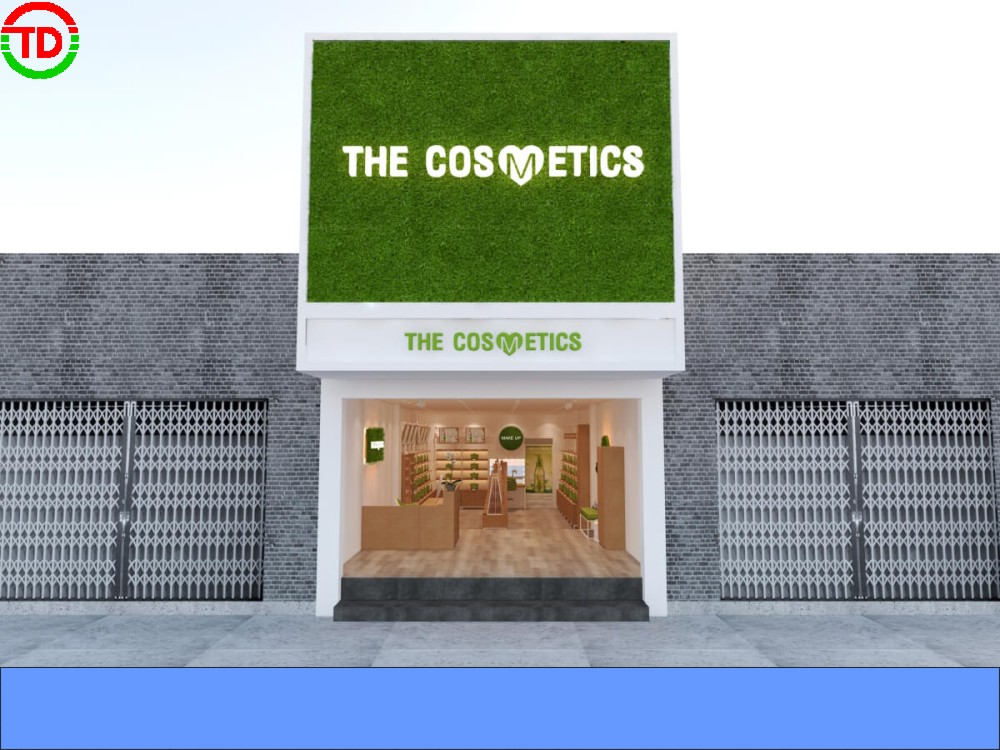 THIẾT KẾ THI CÔNG SHOP MỸ PHẨM TỪ THIÊN NHIÊN TẠI HẢI PHÒNG