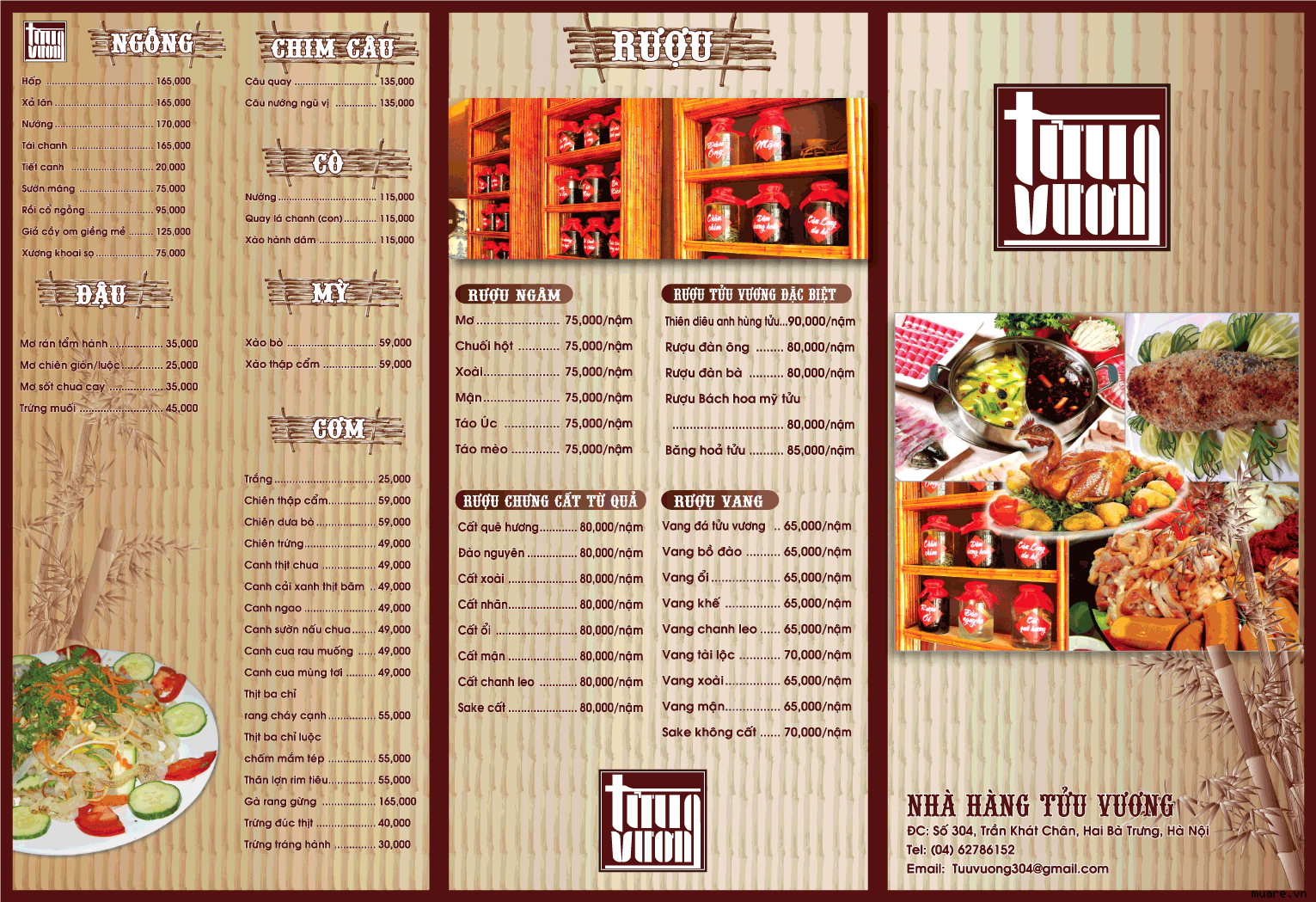 In Menu nhà hàng giá rẻ tại Hải Phòng, In Menu nha hang gia re tai Hai Phong