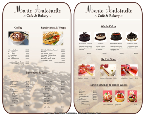 Mẫu Menu đẹp - sang trọng, Mau Menu dep -sang trong